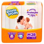 Fralda-Infantil-Pom-Pom-Derma-Protek-Tamanho-M-Com-28-Unidades