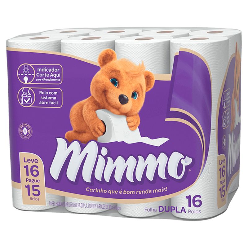 Papel-Higienico-Mimmo-Folha-Dupla-Neutro-30M-Leve-16-Pague-15-Rolos