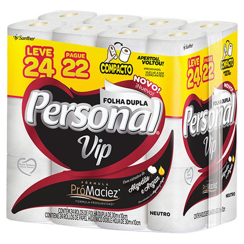 Papel-Higienico-Personal-Vip-Folha-Dupla-Neutro-30M-Leve-24-Pague-22-Rolos