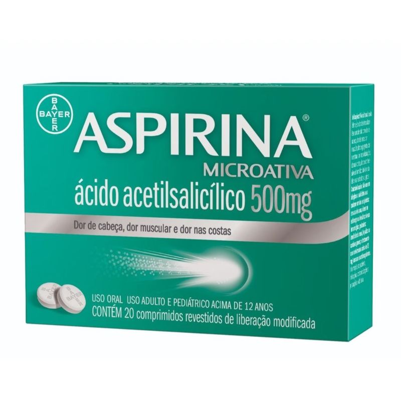 analgesico-aspirina-bayer-microativa-500mg-com-20-comprimidos