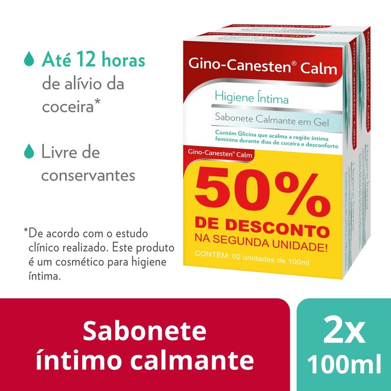 Sabonete-Intimo-Gino-Canesten-Calm-em-Gel-100ml-|-Com-2-Unidades