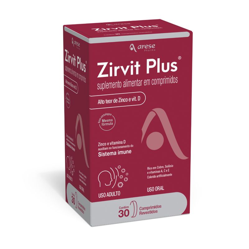 Vitamina-Zirvit-Plus-Arese-Com-30-Comprimidos