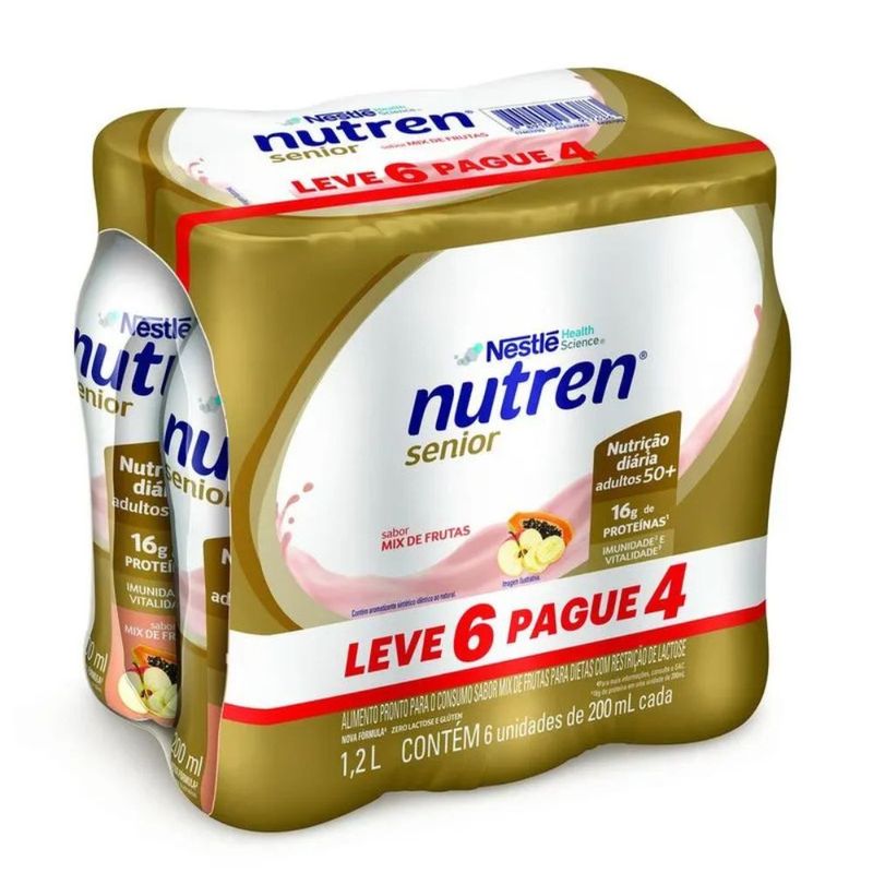Kit-Suplemento-Alimentar-Nutren-Senior-Mix-de-Frutas-6-Unidades-de-200ml
