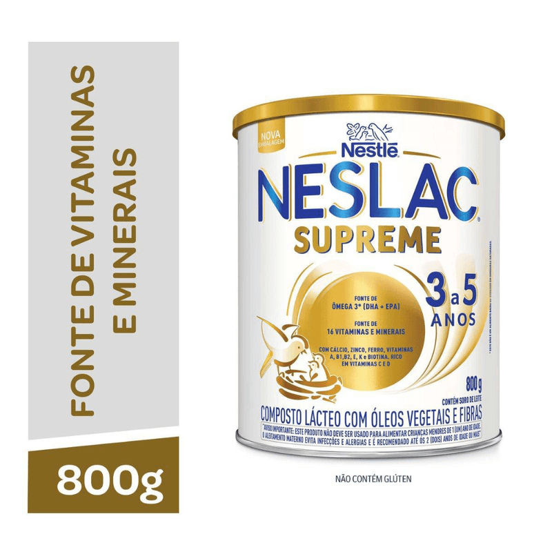 Fórmula Infantil Nestlé Neslac Comfor 3 a 5 Anos Zero Lactose Lata