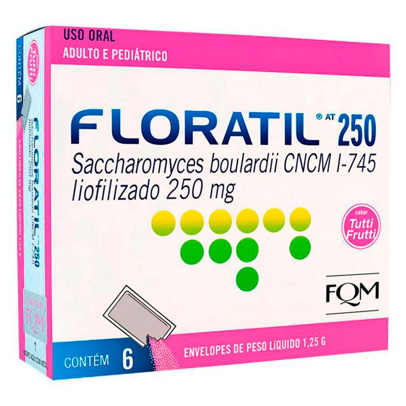 Floratil-AT-Farmoquimica-250mg-Com-6-Envelopes