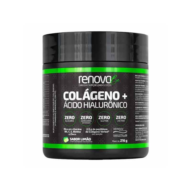 Renova-Be-Colageno-mais-acido-Hialuronico-Sabor-Limao-216g