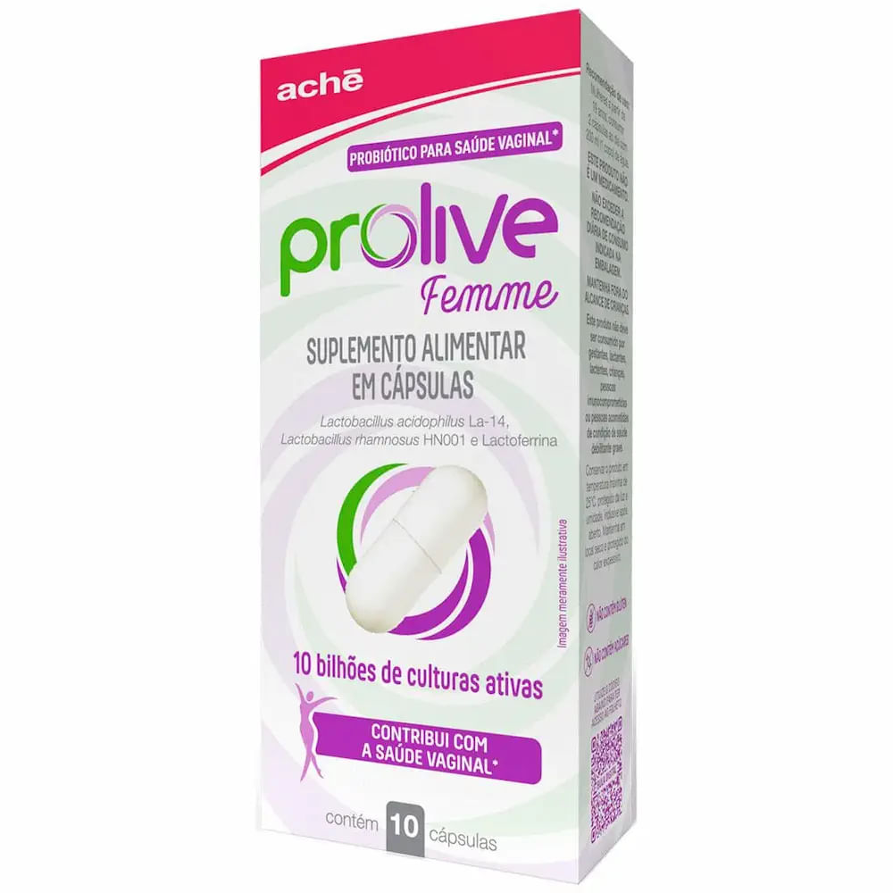 Probiótico Prolive Femme 10 Cápsulas aché - Coop Drogaria