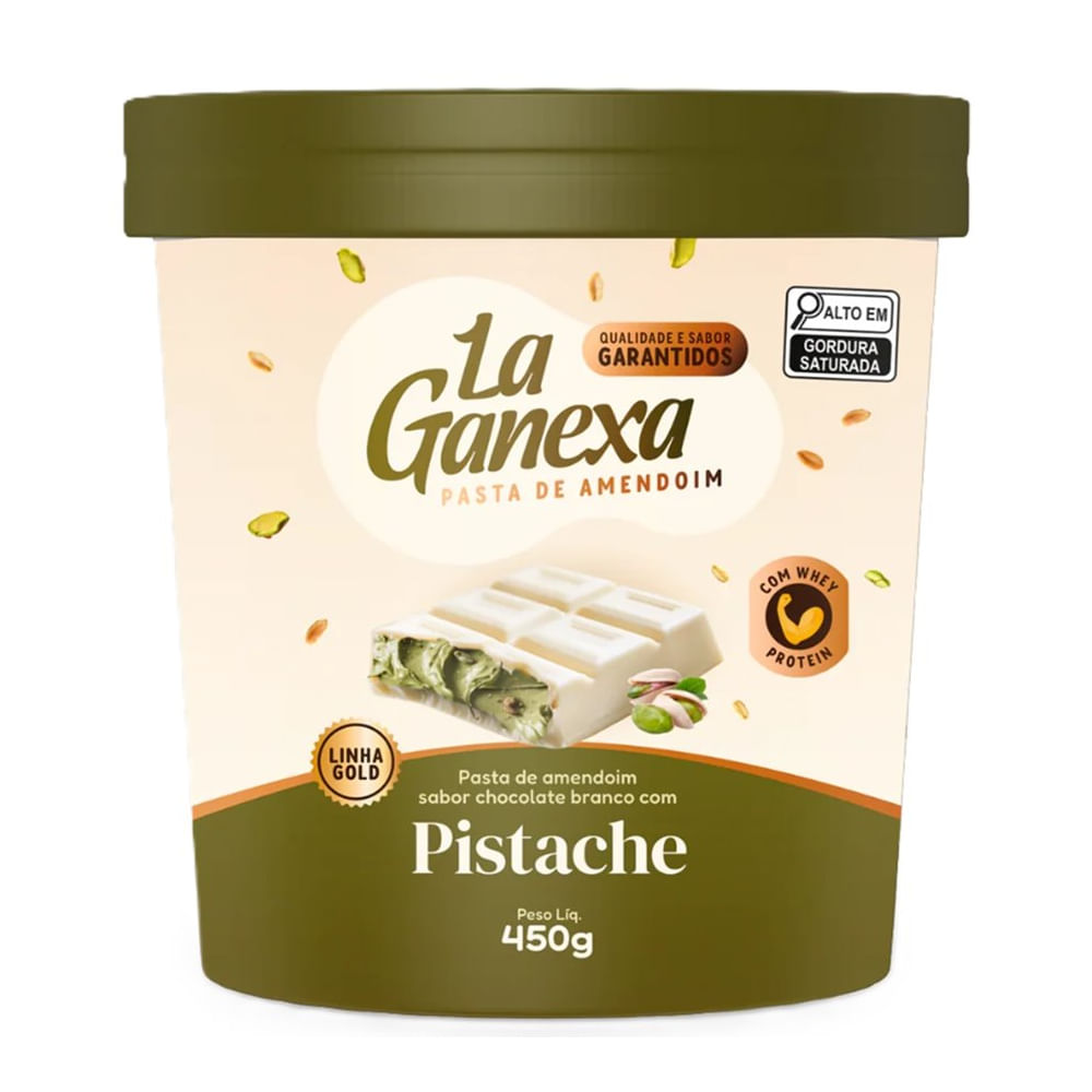 Pasta De Amendoim Sabor Pistache La Ganexa 450G - Coop Drogaria