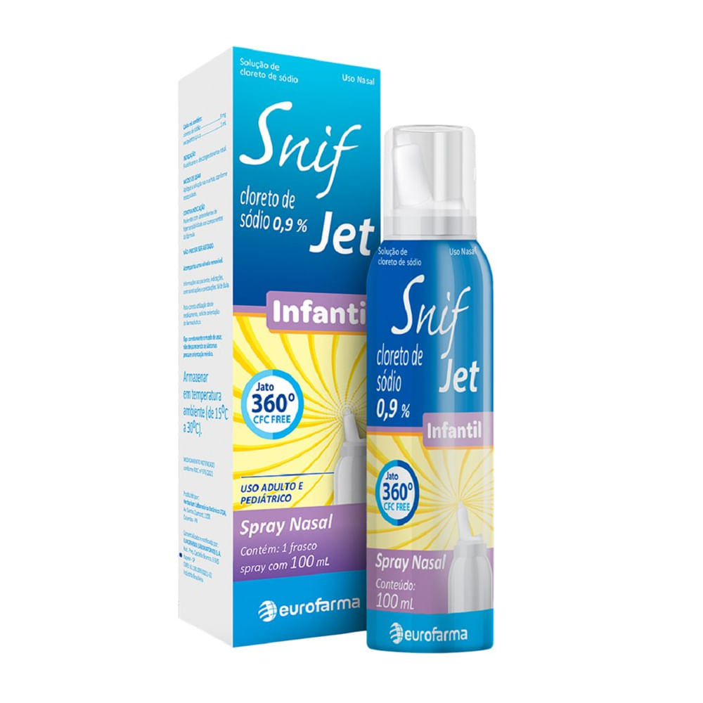 Snif Jet Infantil 0,9% Spray Nasal 100Ml Eurofarma - Coop Drogaria