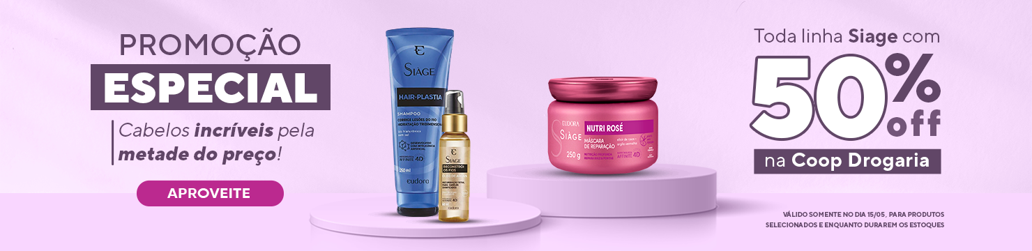 Promoção Especial Eudora Siage 50%OFF