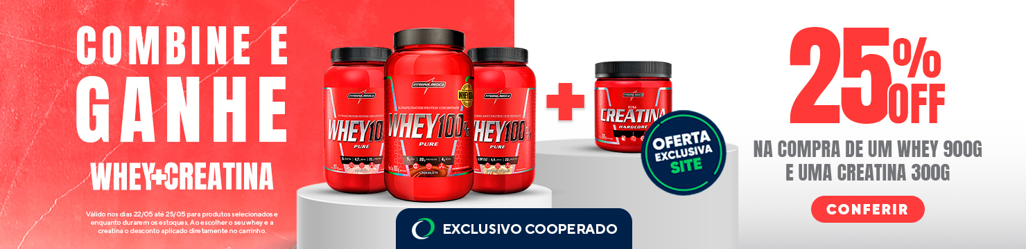 Promoção Integralmedica Whey + Creatina